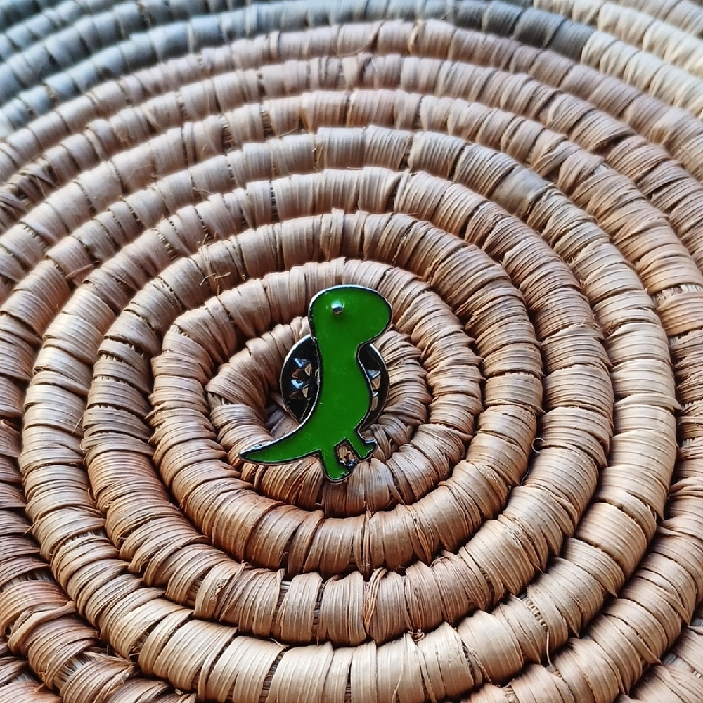 5/$25 NEW Cartoon Green T-REX Enamel Pin